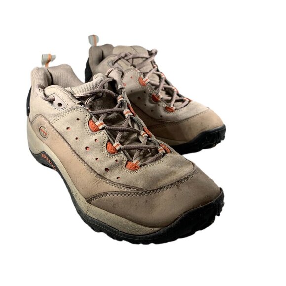 Merrell Sport Low Taupe Brown Leather Trail Hiking Boots Womens Sz 9 Shoes READ - Picture 8 of 11